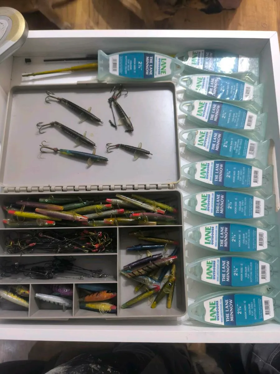 Old vintage Irish Lane minnows. - Image 1