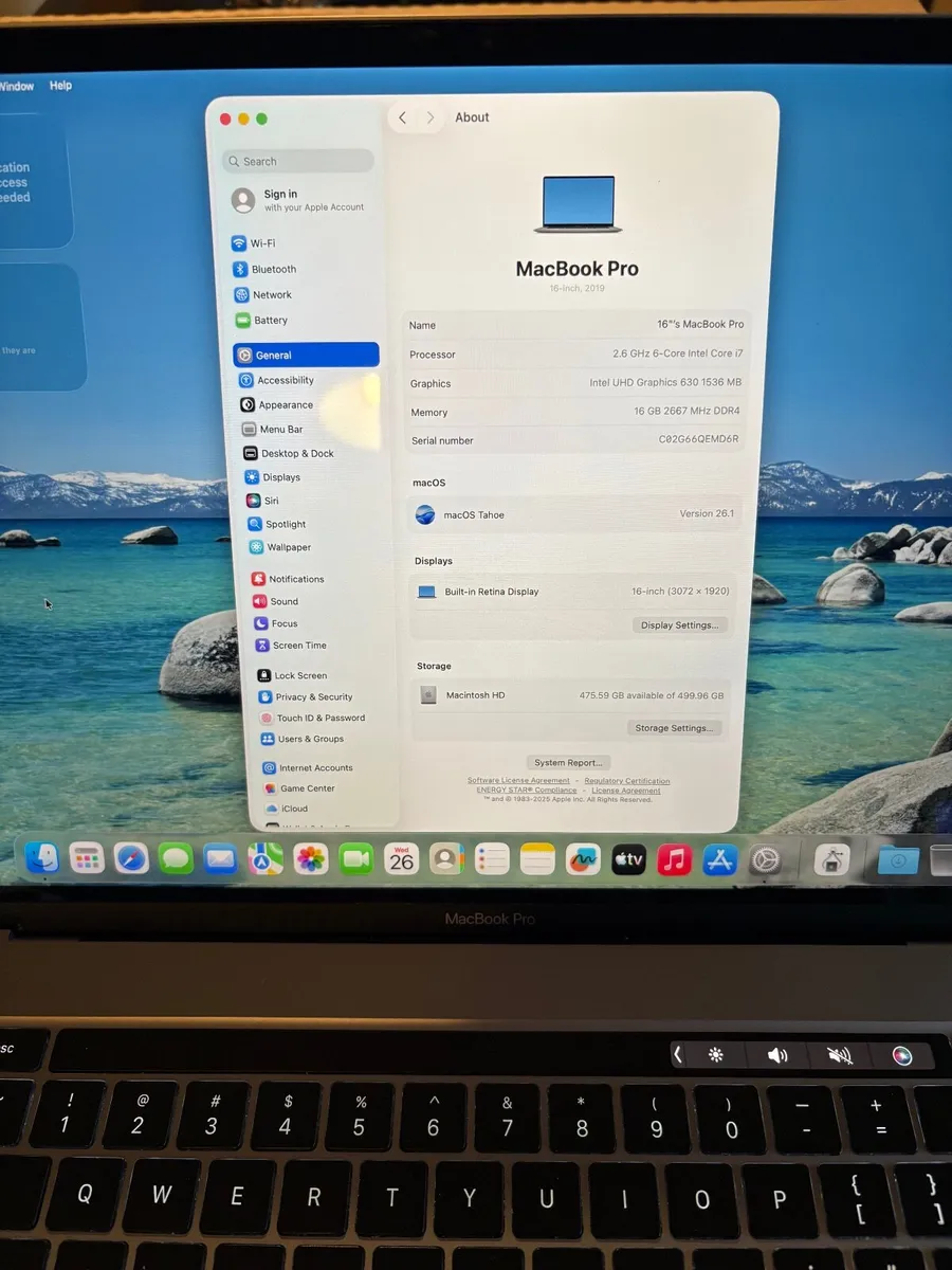 As New 16" Apple MacBook Pro Tahoe 512GB SSD, 16g - Image 4