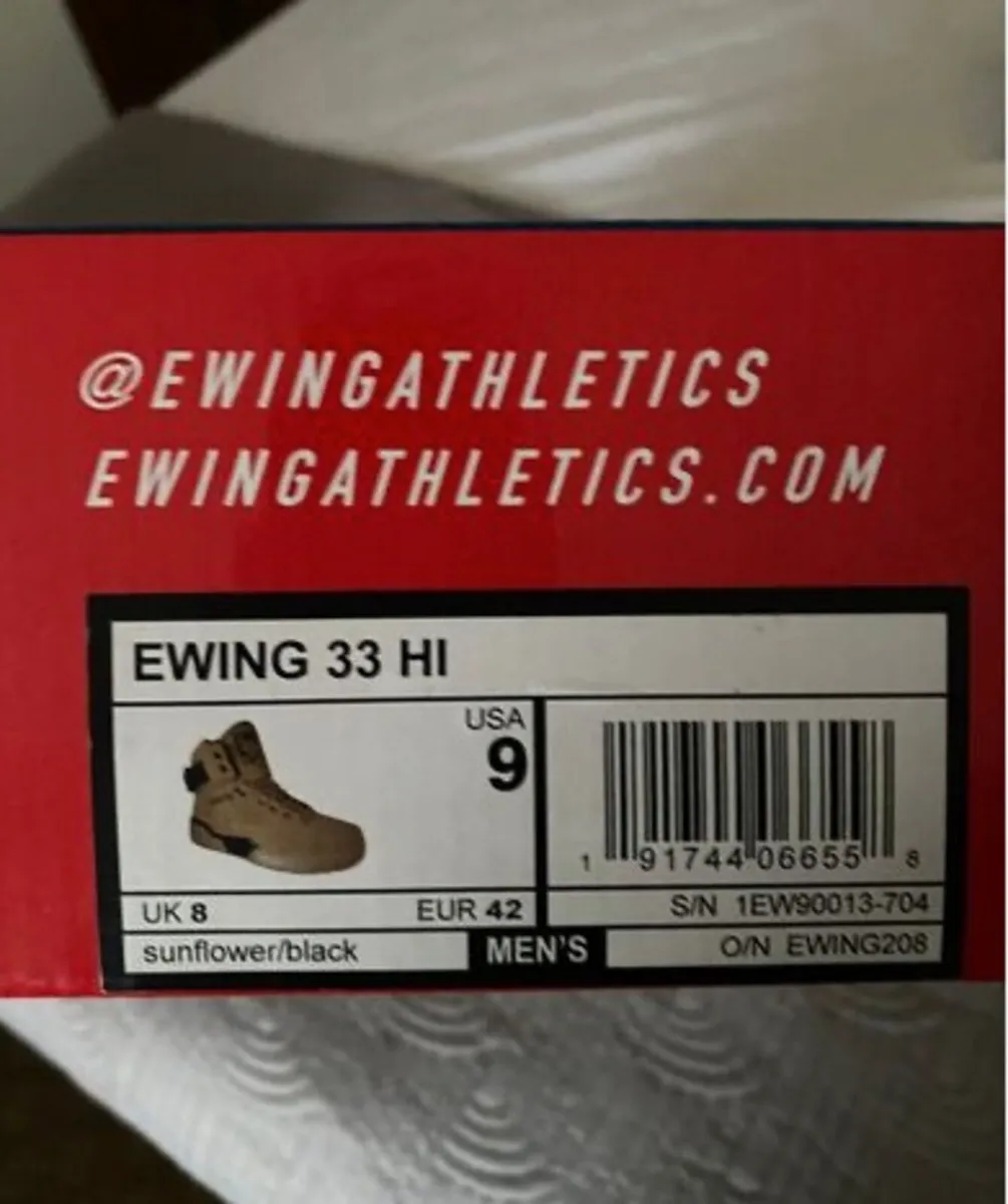 BNWT Patrick Ewing Men's 33 HI Sunflower 8UK - Image 2
