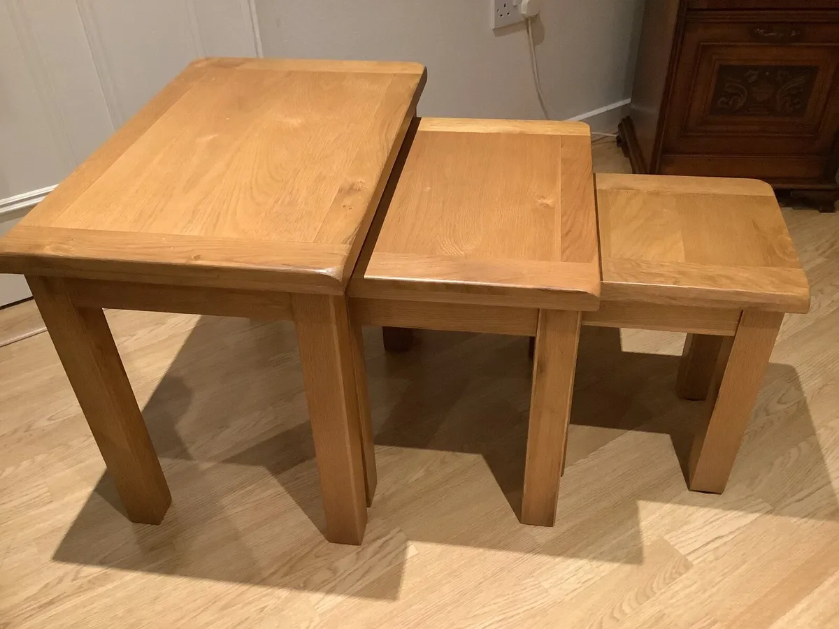 Oak Nest Of Tables - Image 2