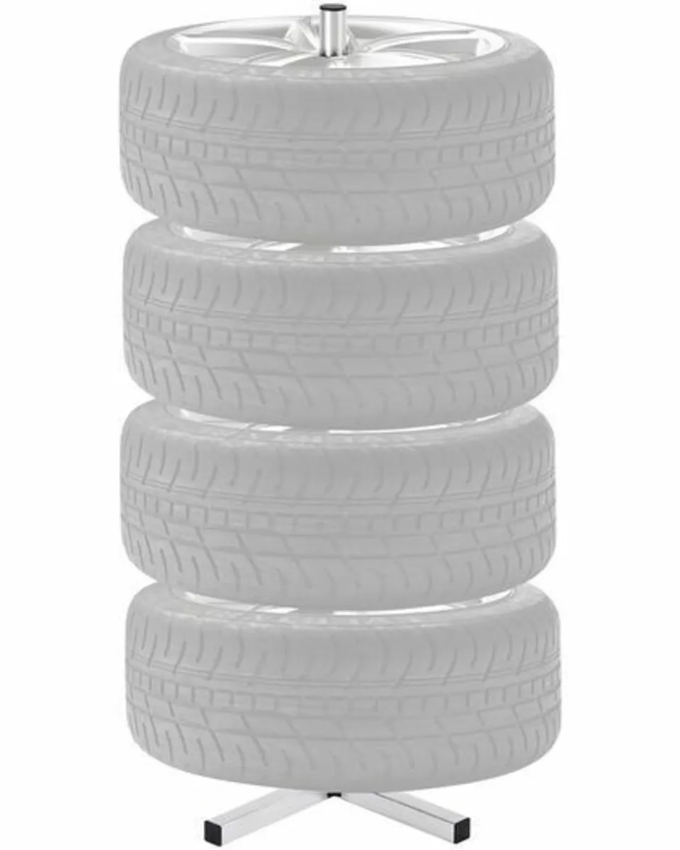 Tire Rack for 4 Tires with Rim Tyre Stand Holder F - Image 1
