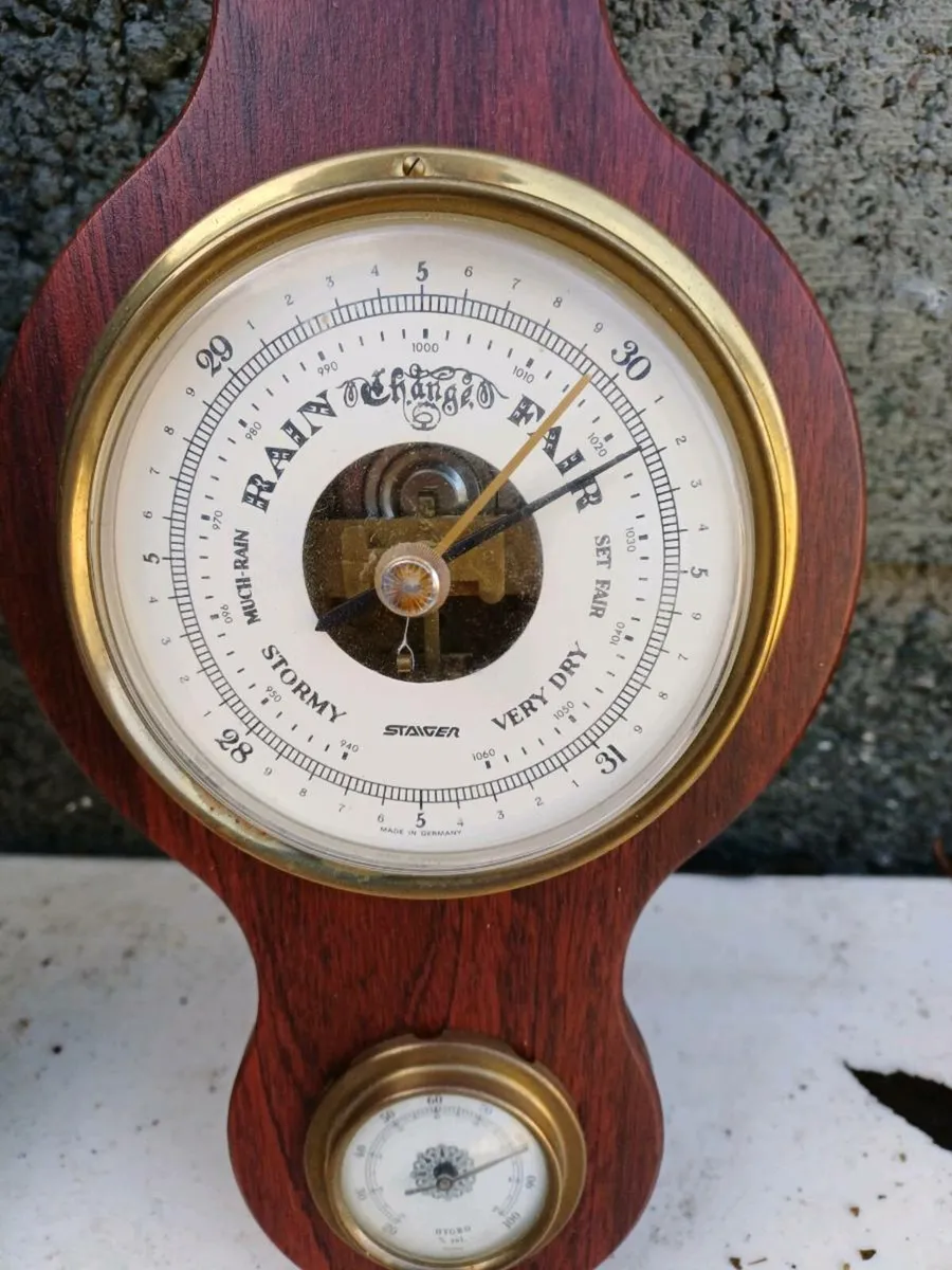 Vintage German Staiger Banjo Barometers - Image 3