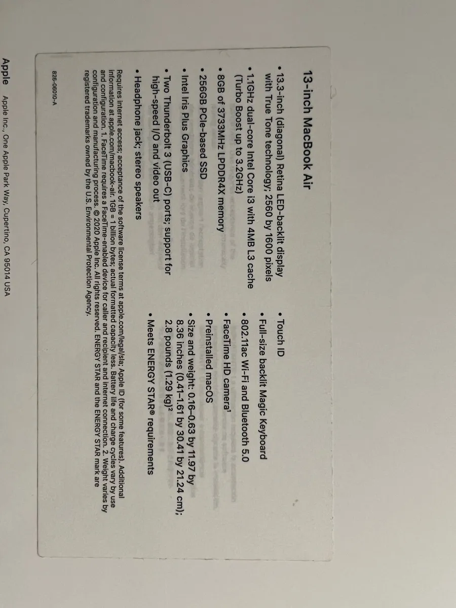 MacBook Air 13” 2020 - Image 4