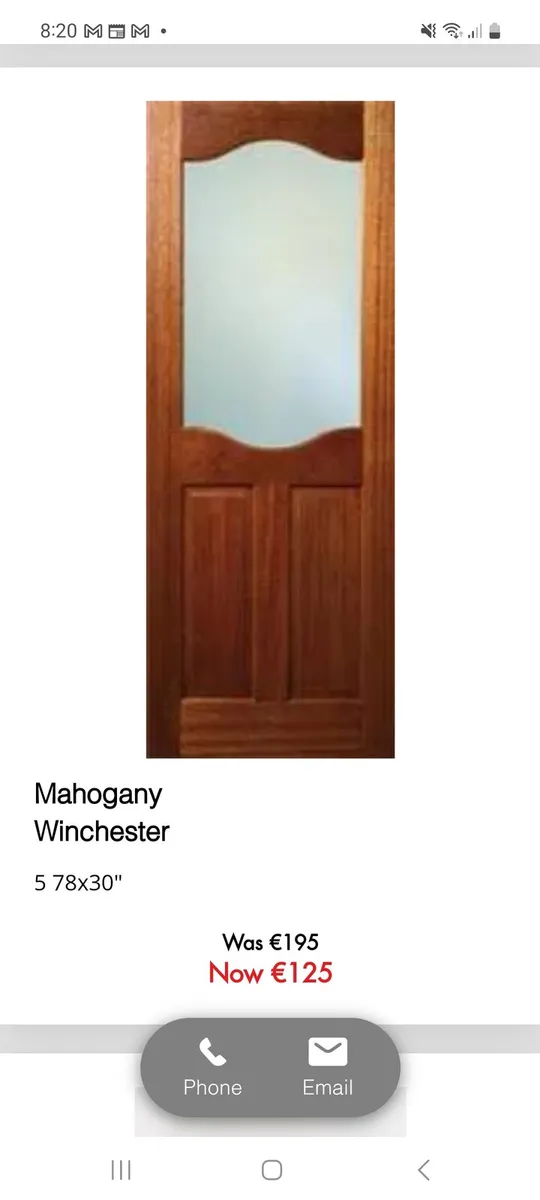 Solid Mahogany Unglazed Doors - Image 2