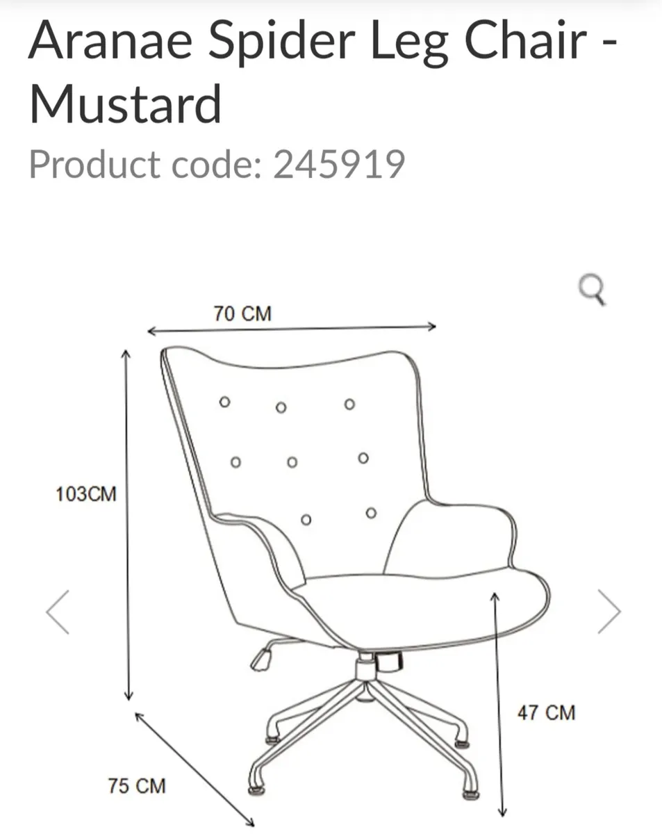 Yellow swivel chair - Image 4