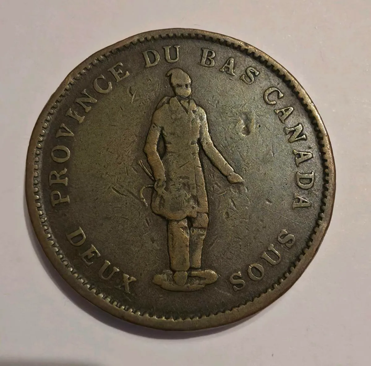 1837 one penny bank token - Image 1