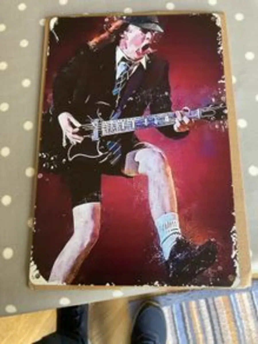 AC/DC Metal Wall Plaque