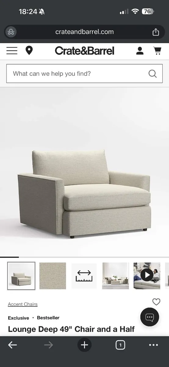 Crate & Barrel - Sofa and Large Chair - Image 2
