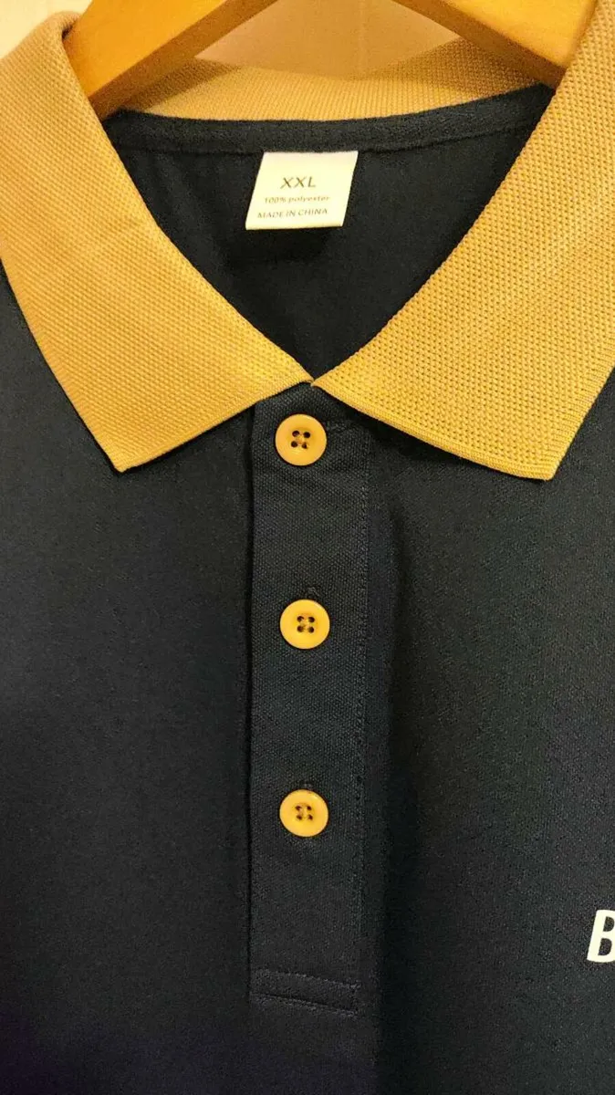 👕 Navy & Beige Polo Shirt - Image 2