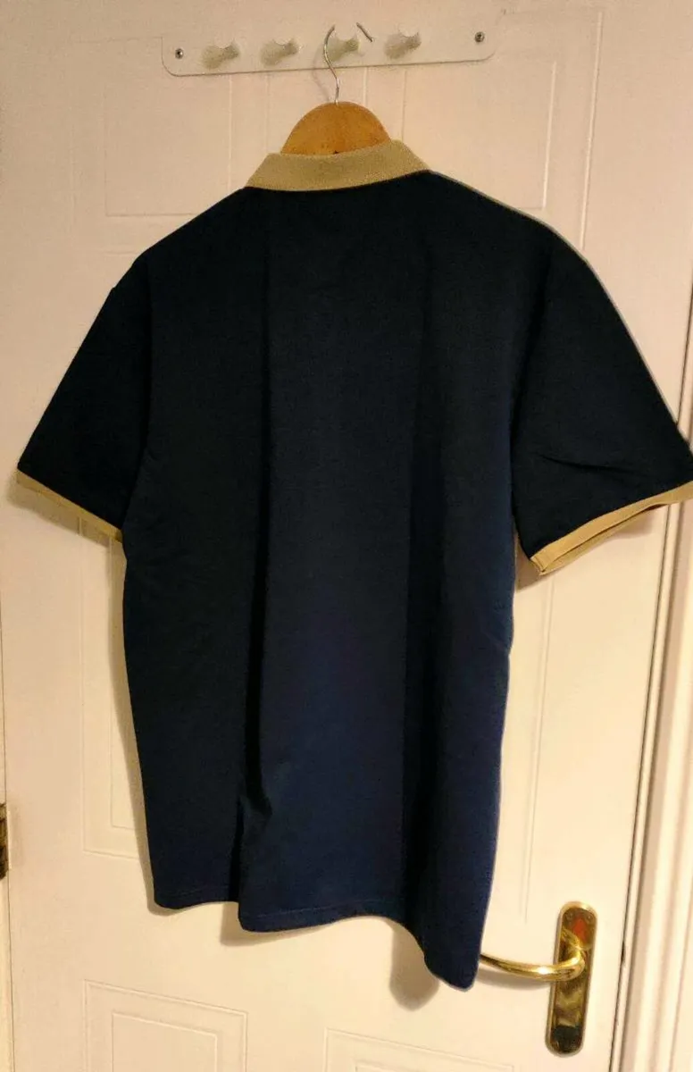 👕 Navy & Beige Polo Shirt - Image 4