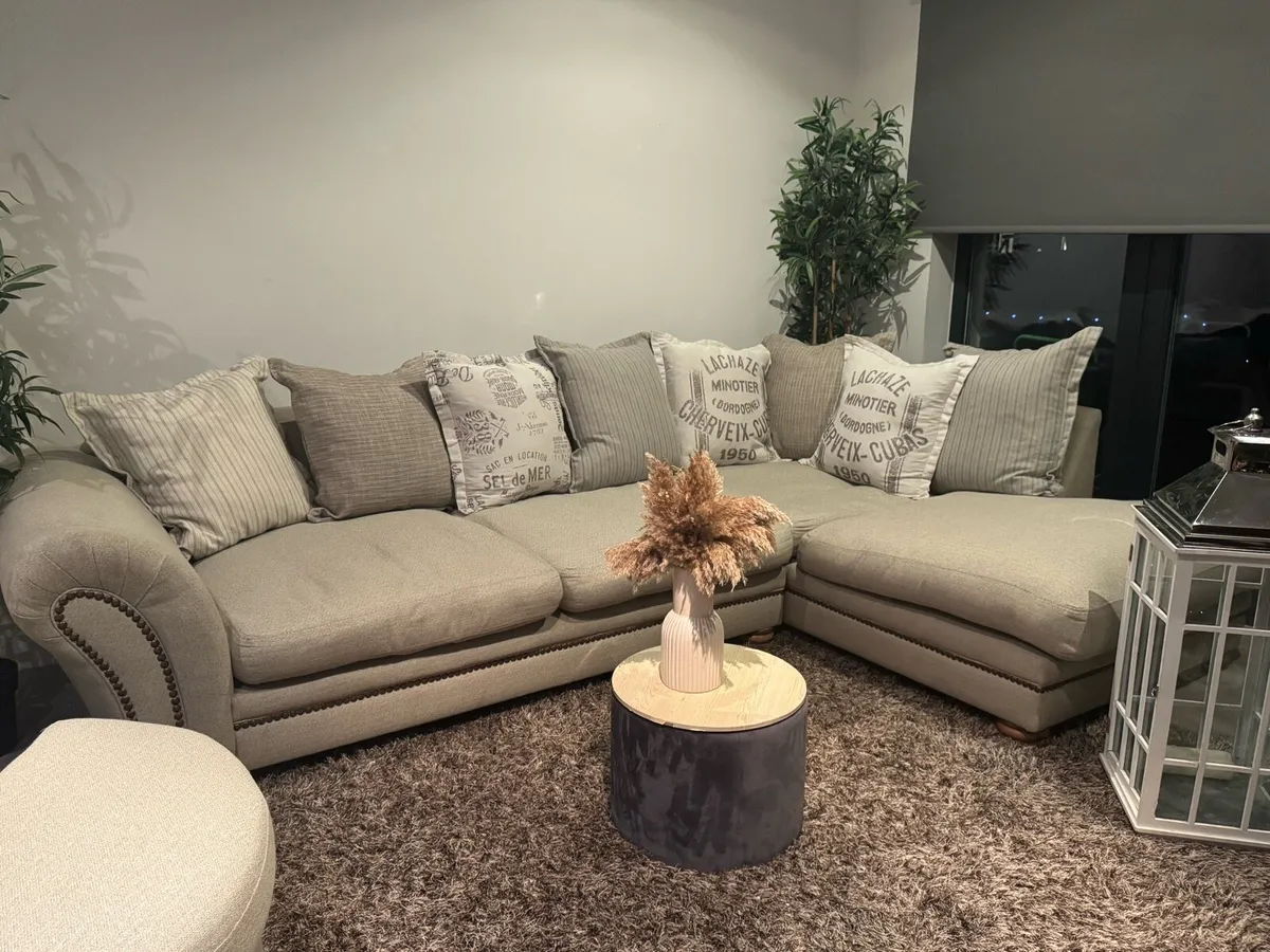 DFS fabric corner suite+Rotating cuddle chair - Image 3