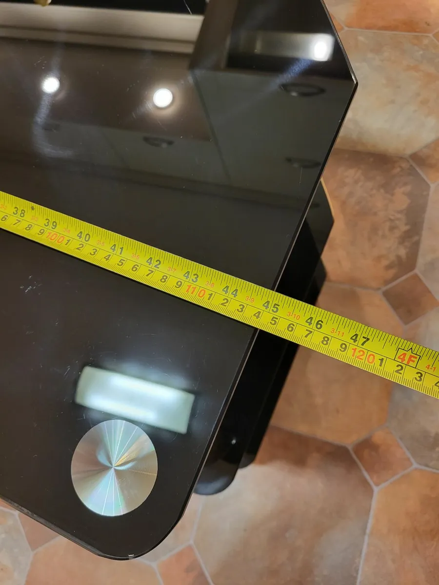 Black Tempered Glass TV Stand - Image 4