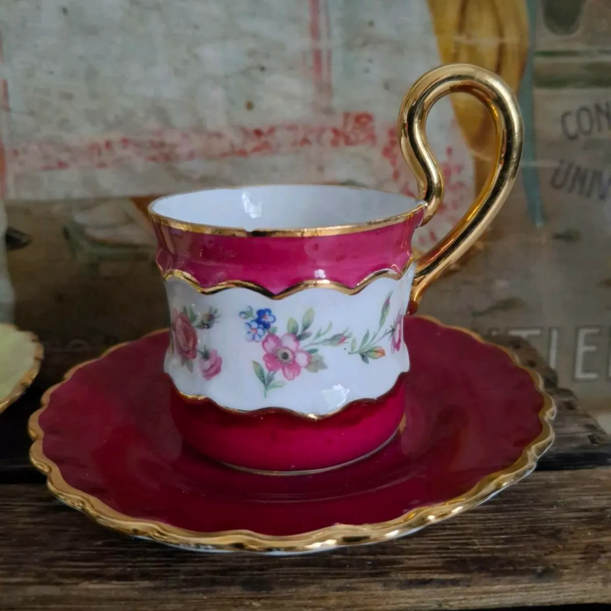 French Demitasse Coffee Cups & Saucers - Image 3