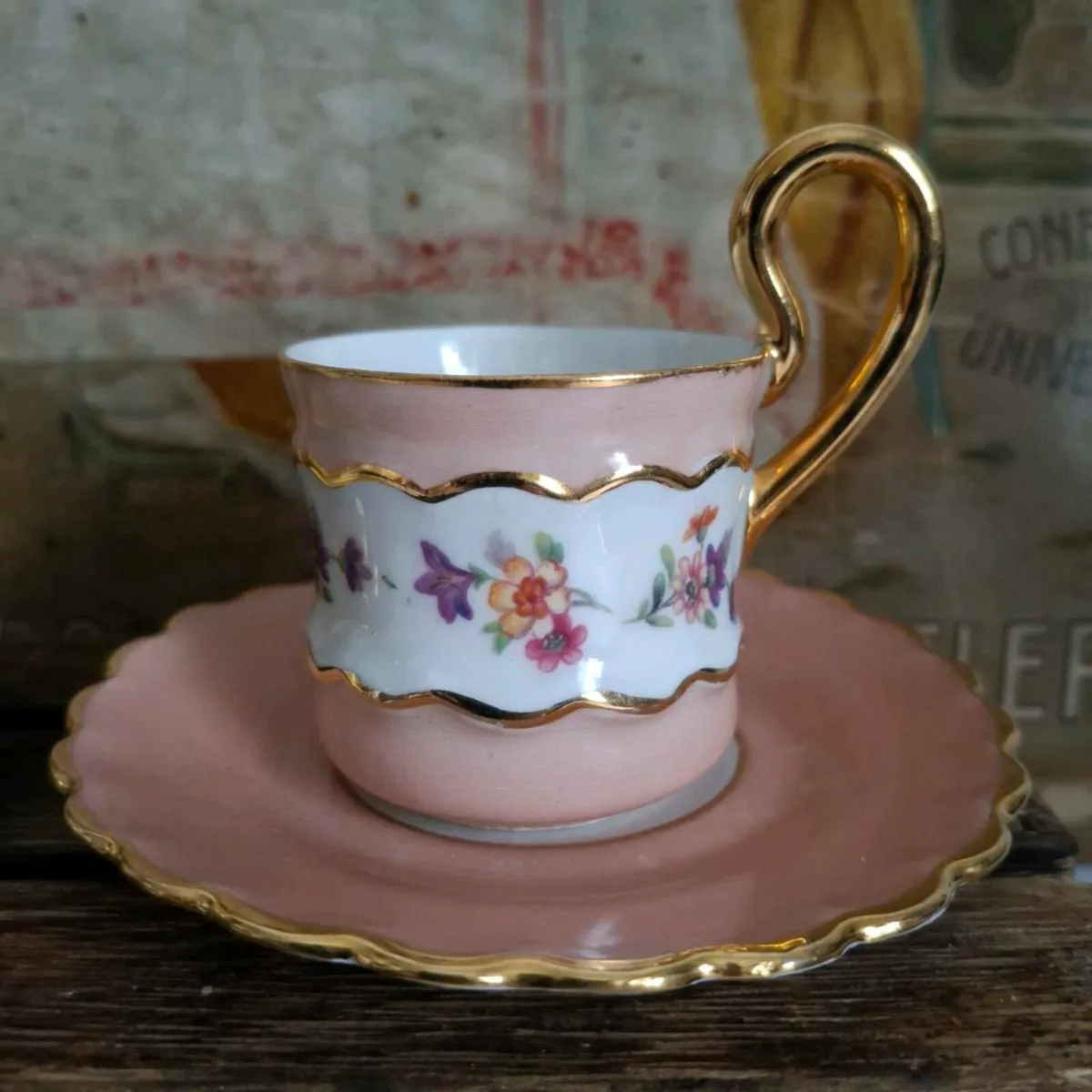 French Demitasse Coffee Cups & Saucers - Image 4