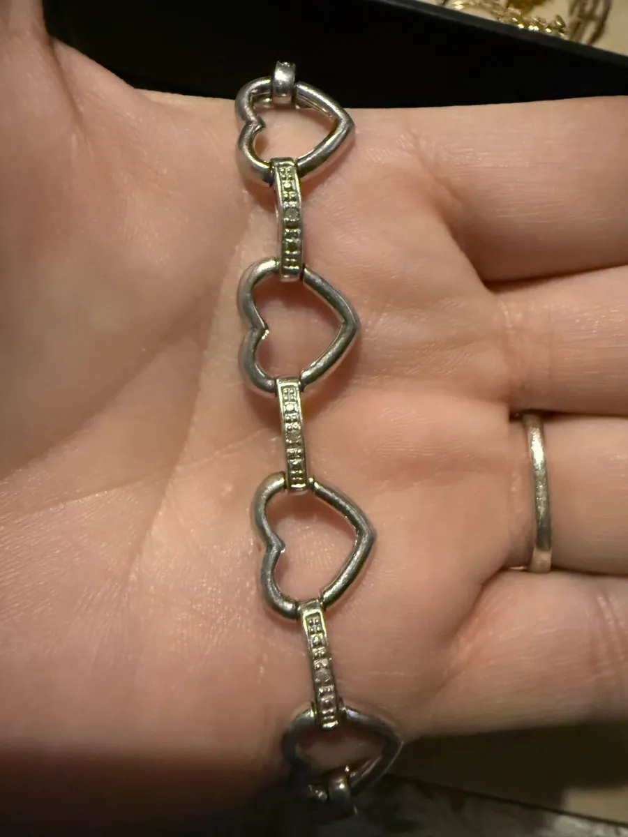 Heart Silver bracelet 925 - Image 2