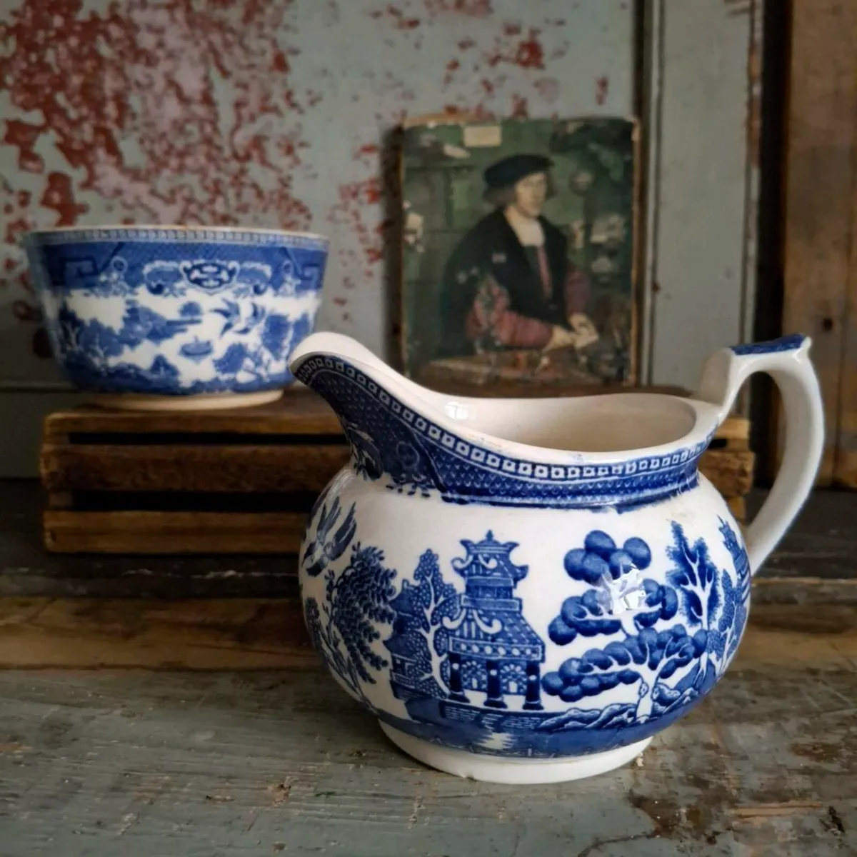 Arklow Willow Creamer & Bowl - Image 1