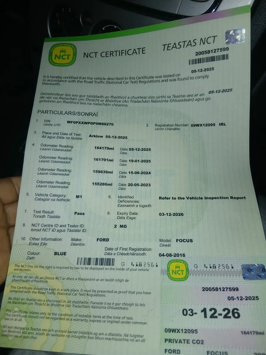 Ford focus Zetec Sport New NCT - Image 2