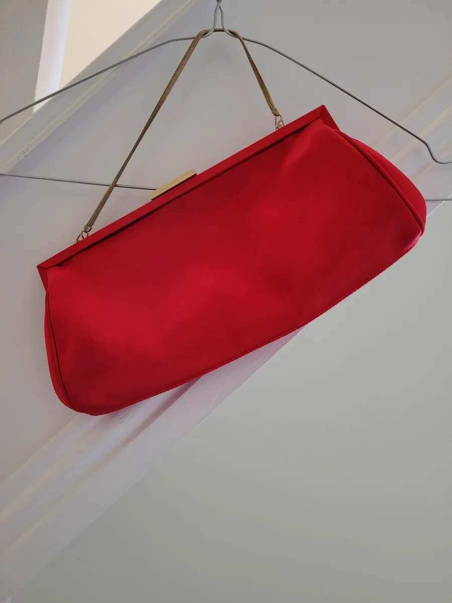 Monsoon Red Dress (8) & Bag - Image 3