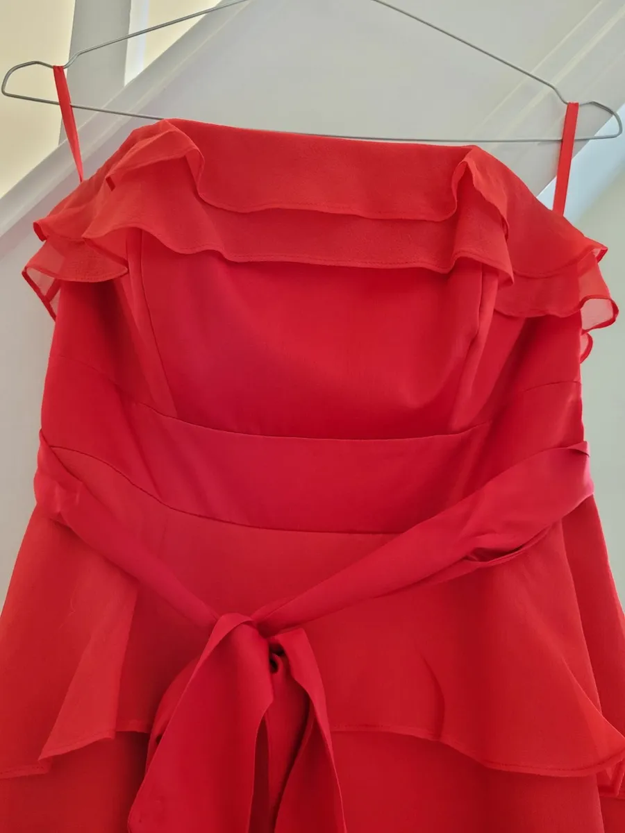 Monsoon Red Dress (8) & Bag - Image 4