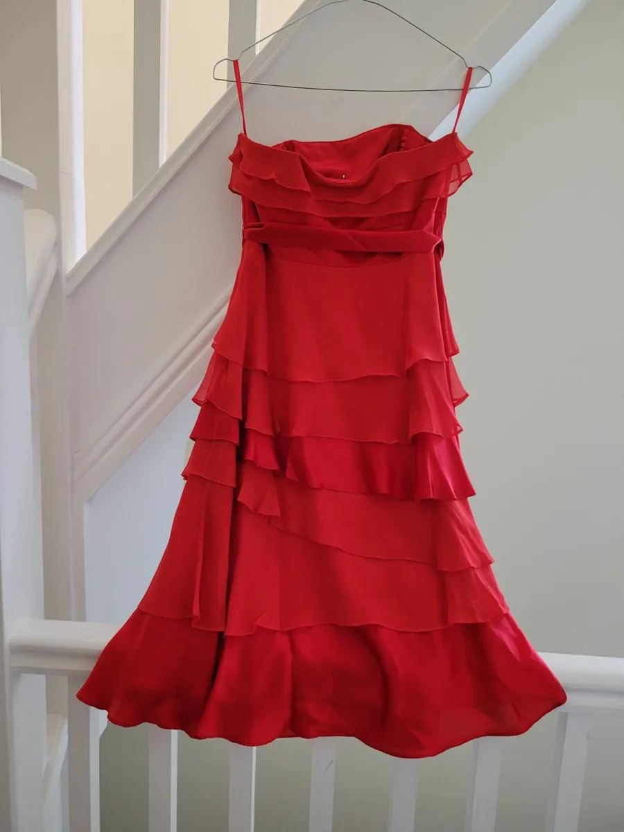 Monsoon Red Dress (8) & Bag - Image 2