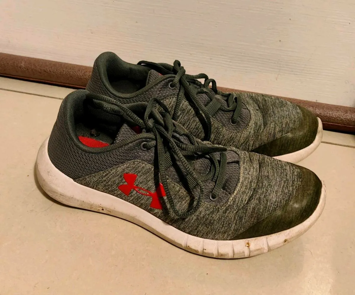 🏃‍♀️ Under Armour Trainers – Grey with Red Logo | - Image 2