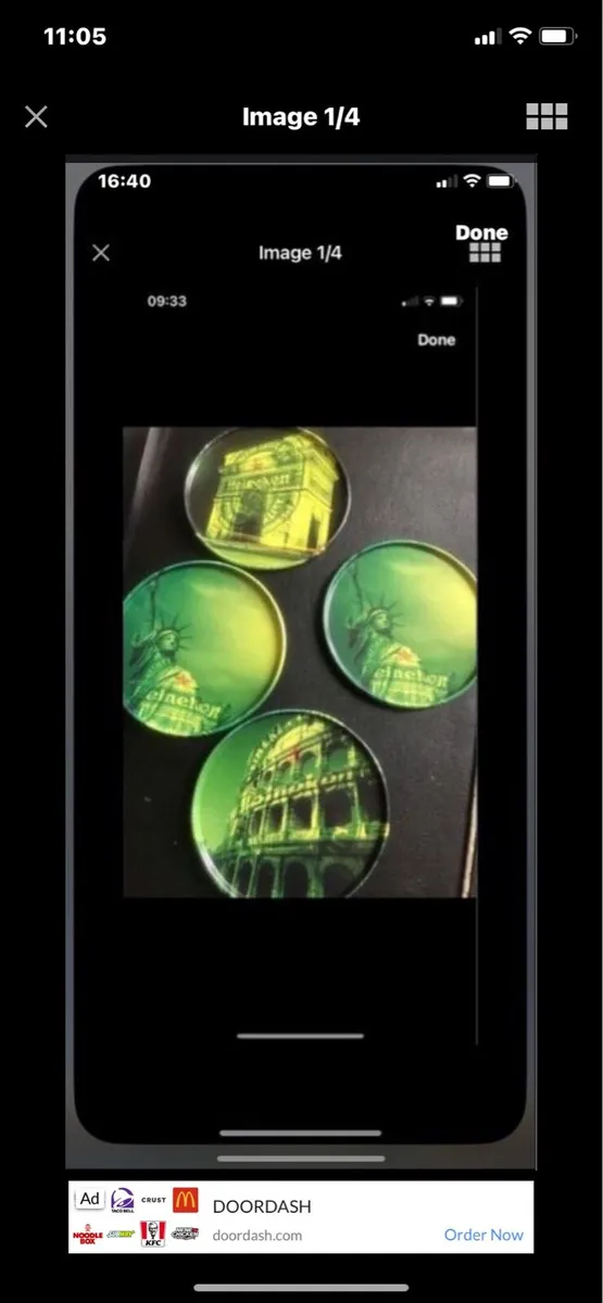 Heineken Metal Coasters (4) - Image 1