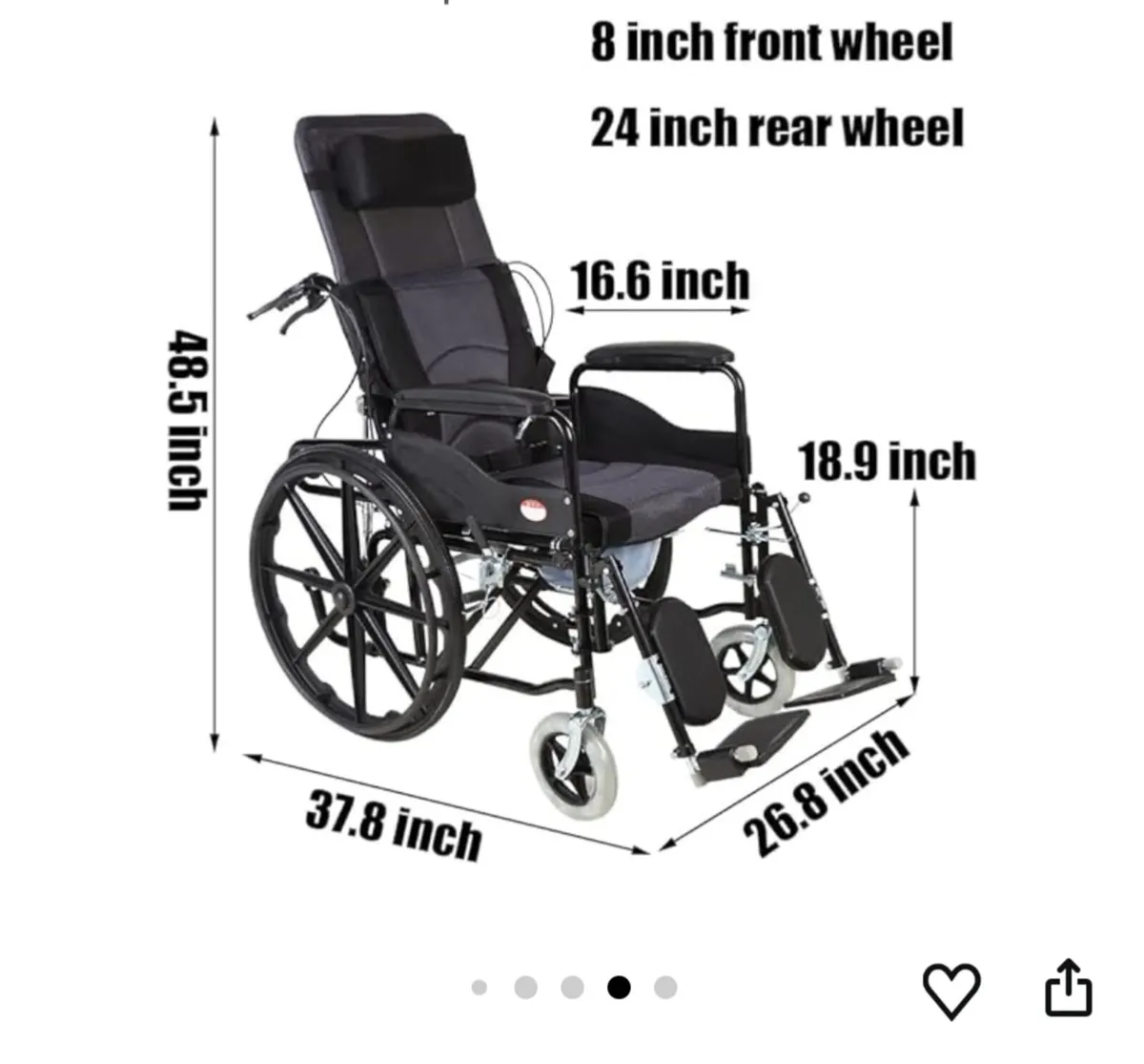 Wheelchair - reclining - Image 4