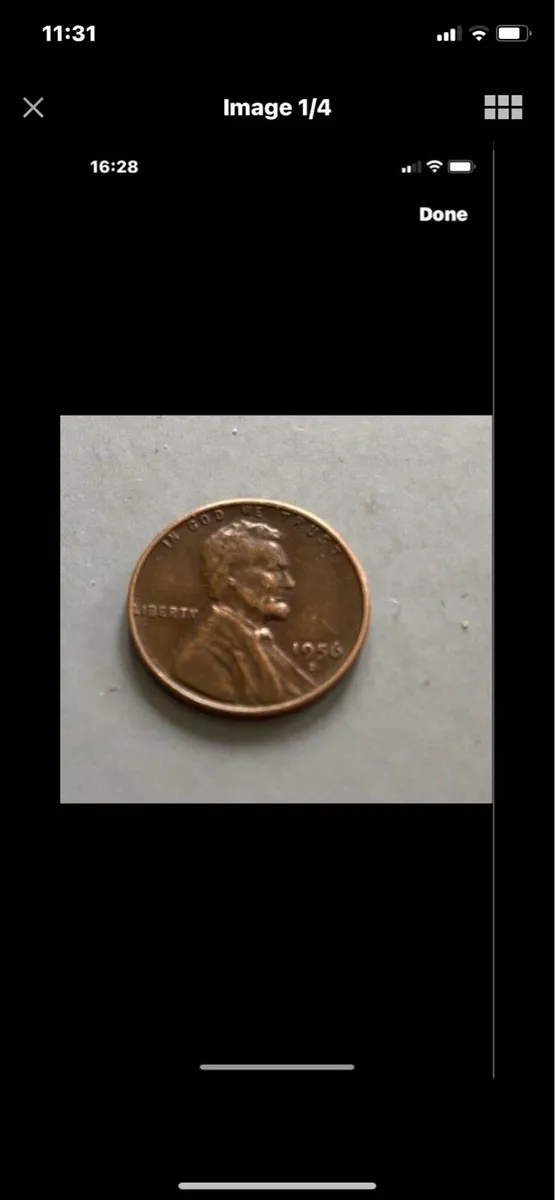 1956 US Cent With Errors - Image 1
