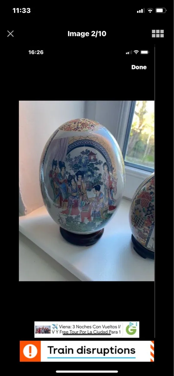 Vintage Chinese Porcelain Egg Set - Image 2