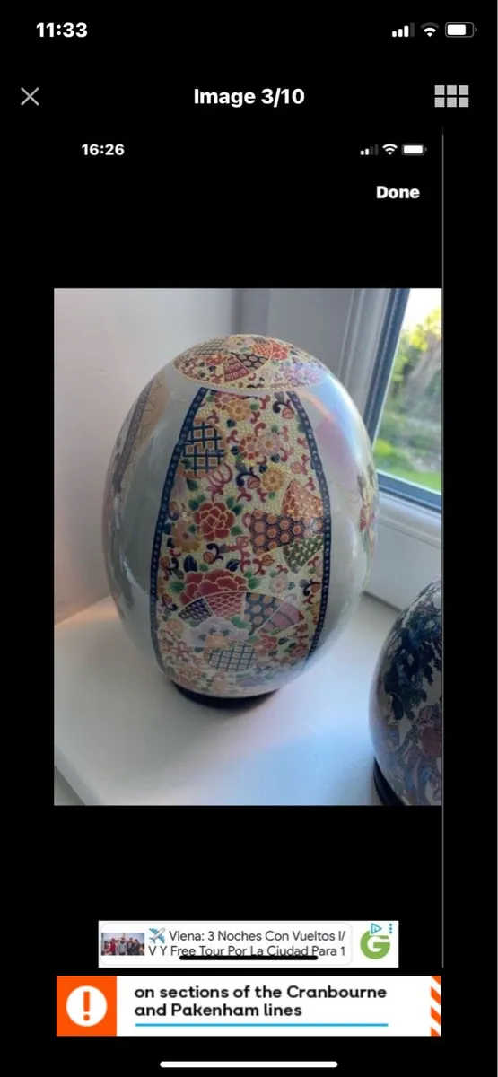 Vintage Chinese Porcelain Egg Set - Image 3