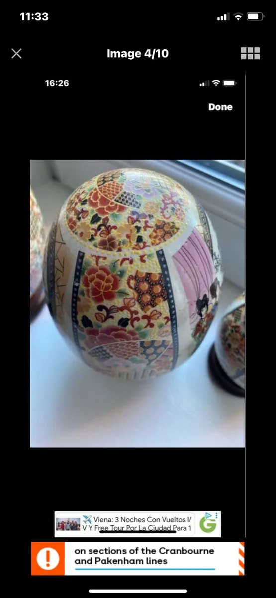 Vintage Chinese Porcelain Egg Set - Image 4