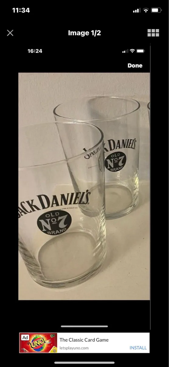 Rare Jack Daniel’s Half Pint Glasses - Image 1