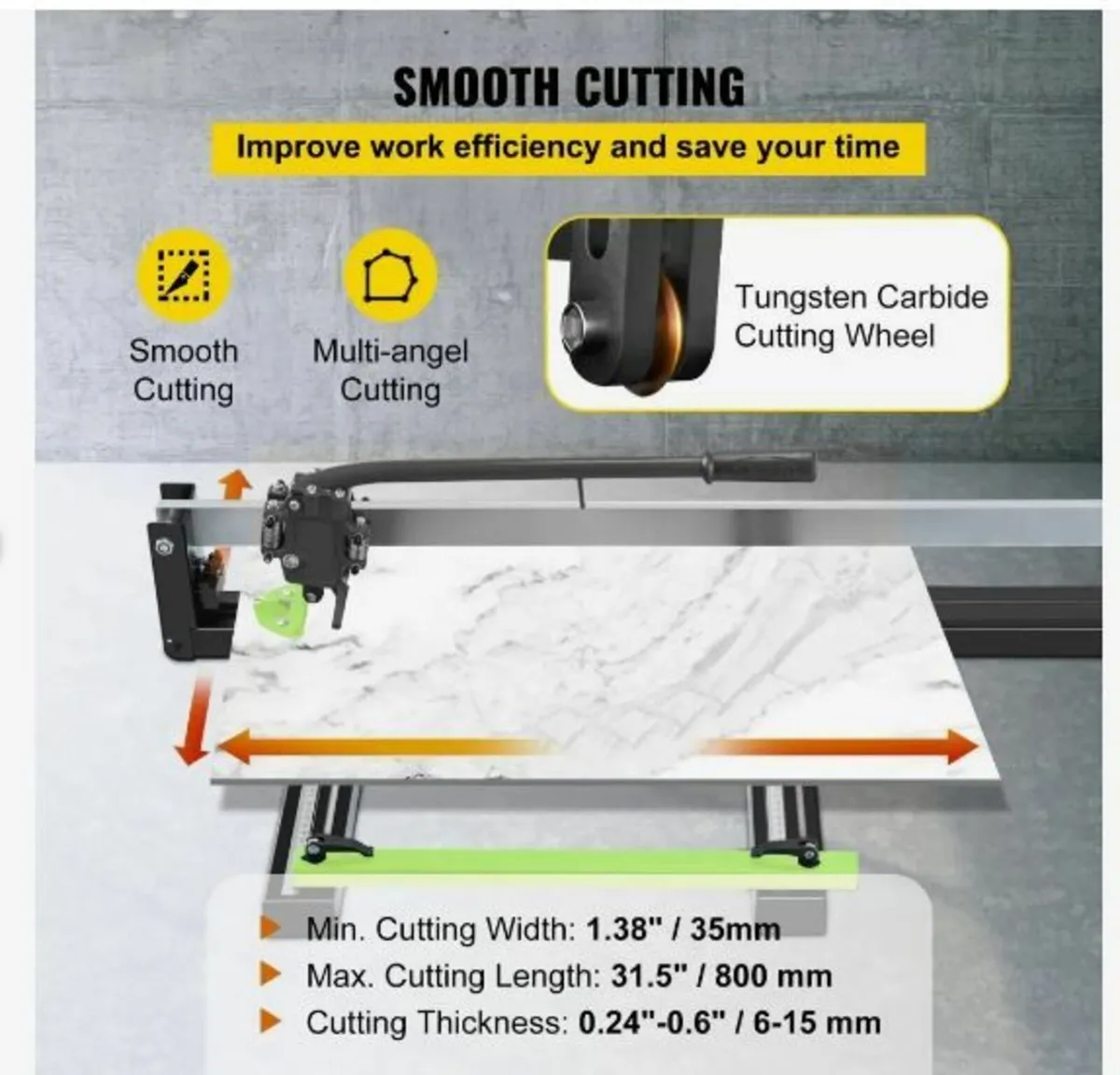 31 Inch Blue Manual Tile Cutter - Image 3