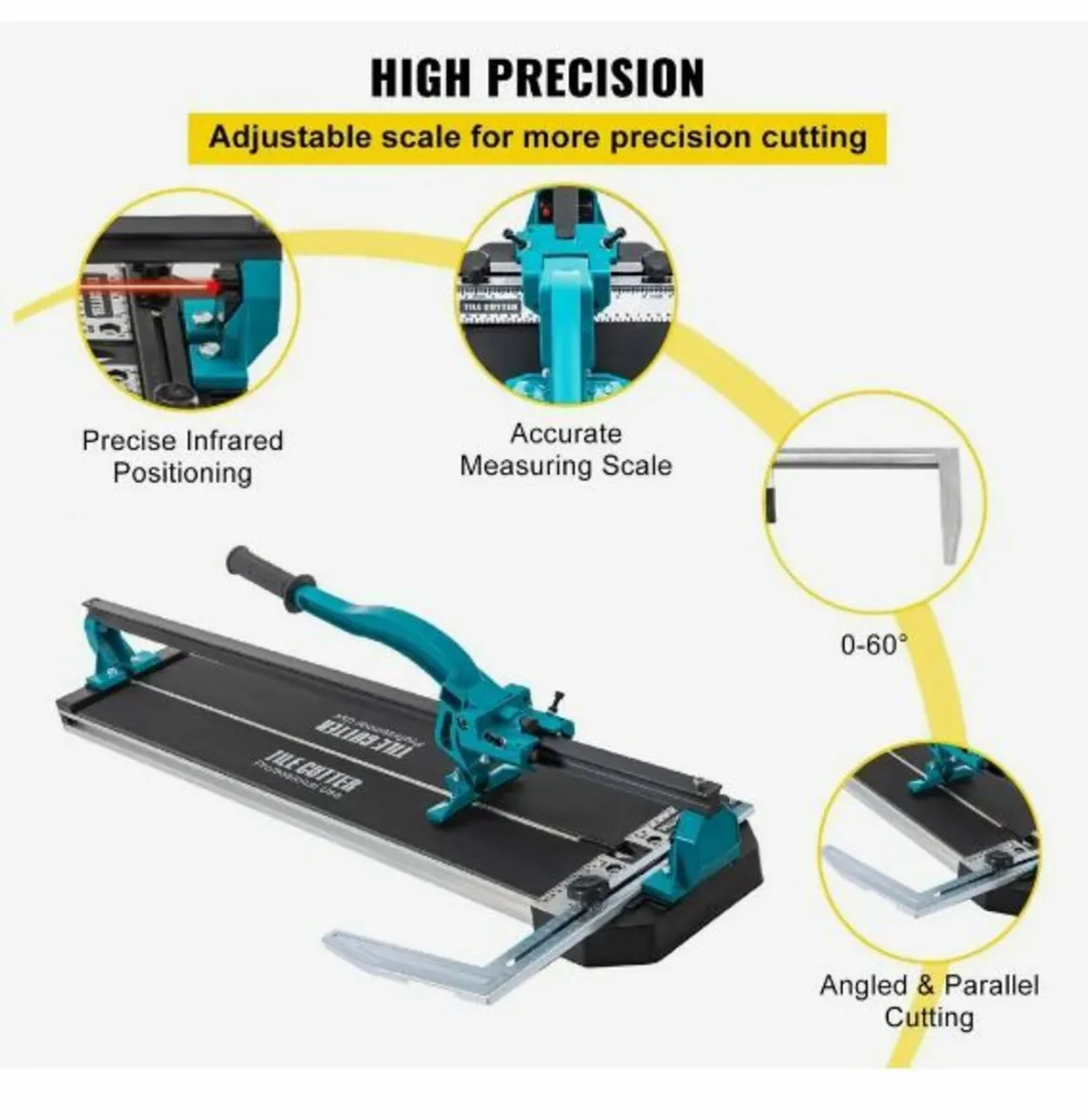 800 mm Tile Cutter Single Rail Manual Tile Cutter - Image 4