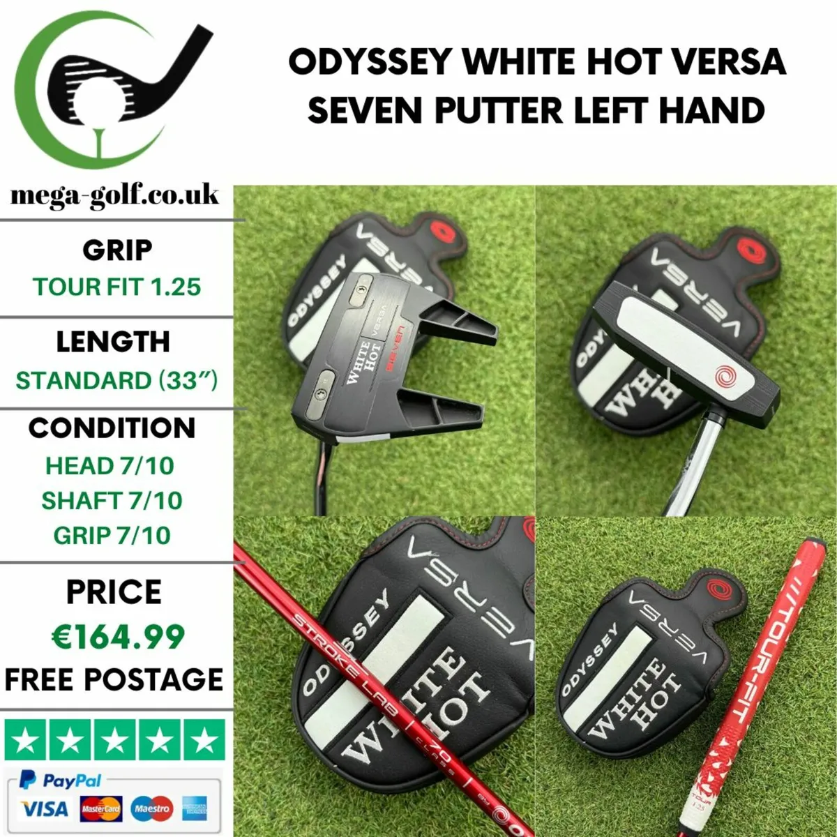 Odyssey White Hot Versa Seven Putter / 33″ - Image 1