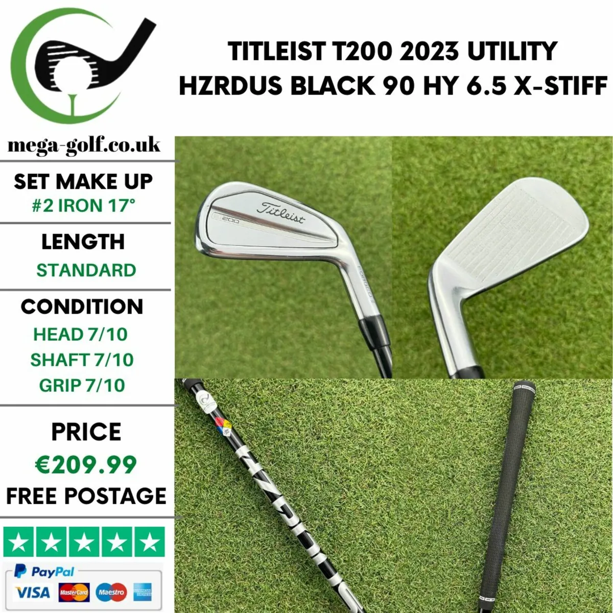 Titleist T200 2023 Utility #2 Iron 17° / X-Stiff - Image 1