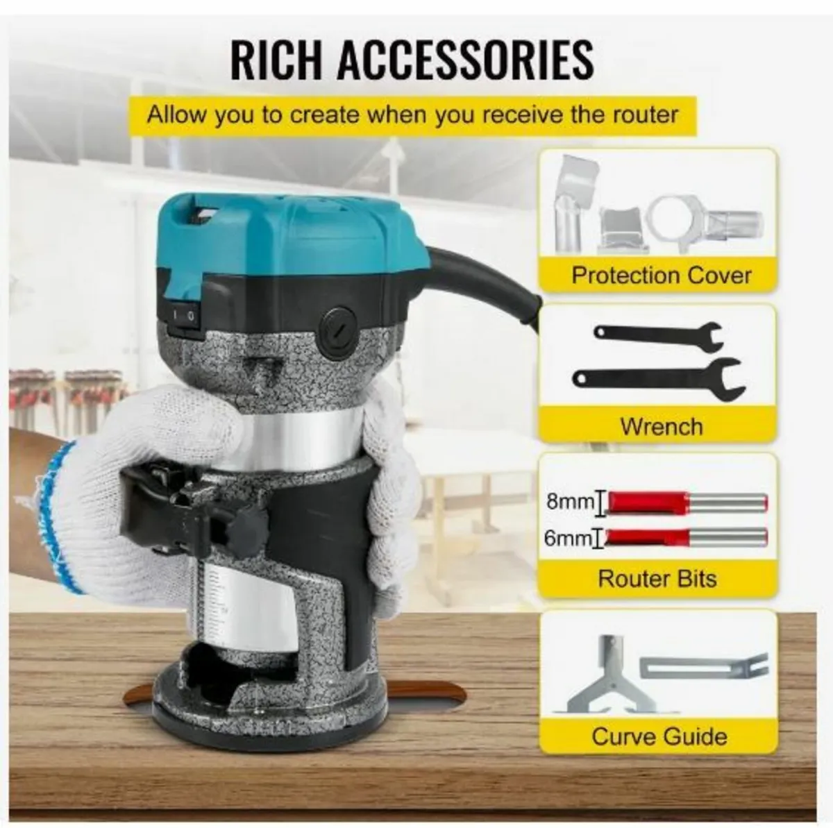 Router Tool, 710W Wood Router - Image 2