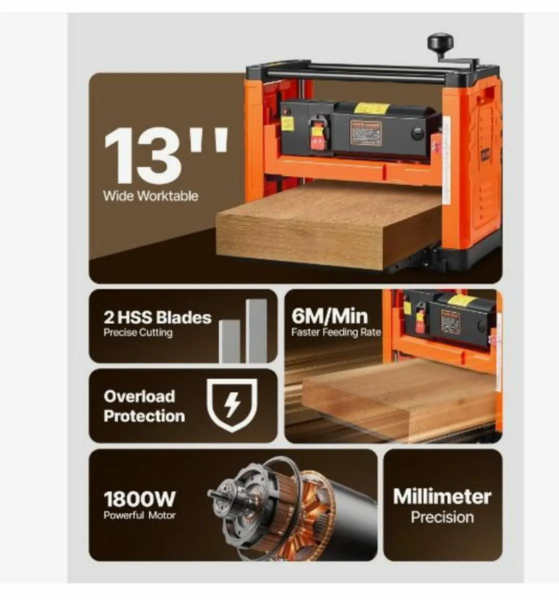 Thickness Planer, Two-Blade, 330 mm - Image 2
