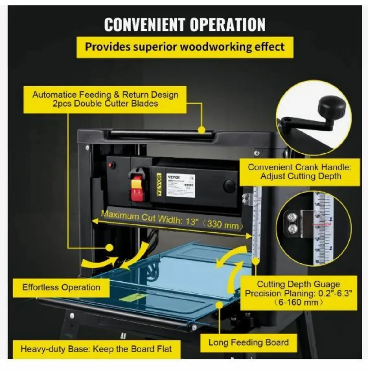 Thickness Planer 330 mm(13-Inch) - Image 4