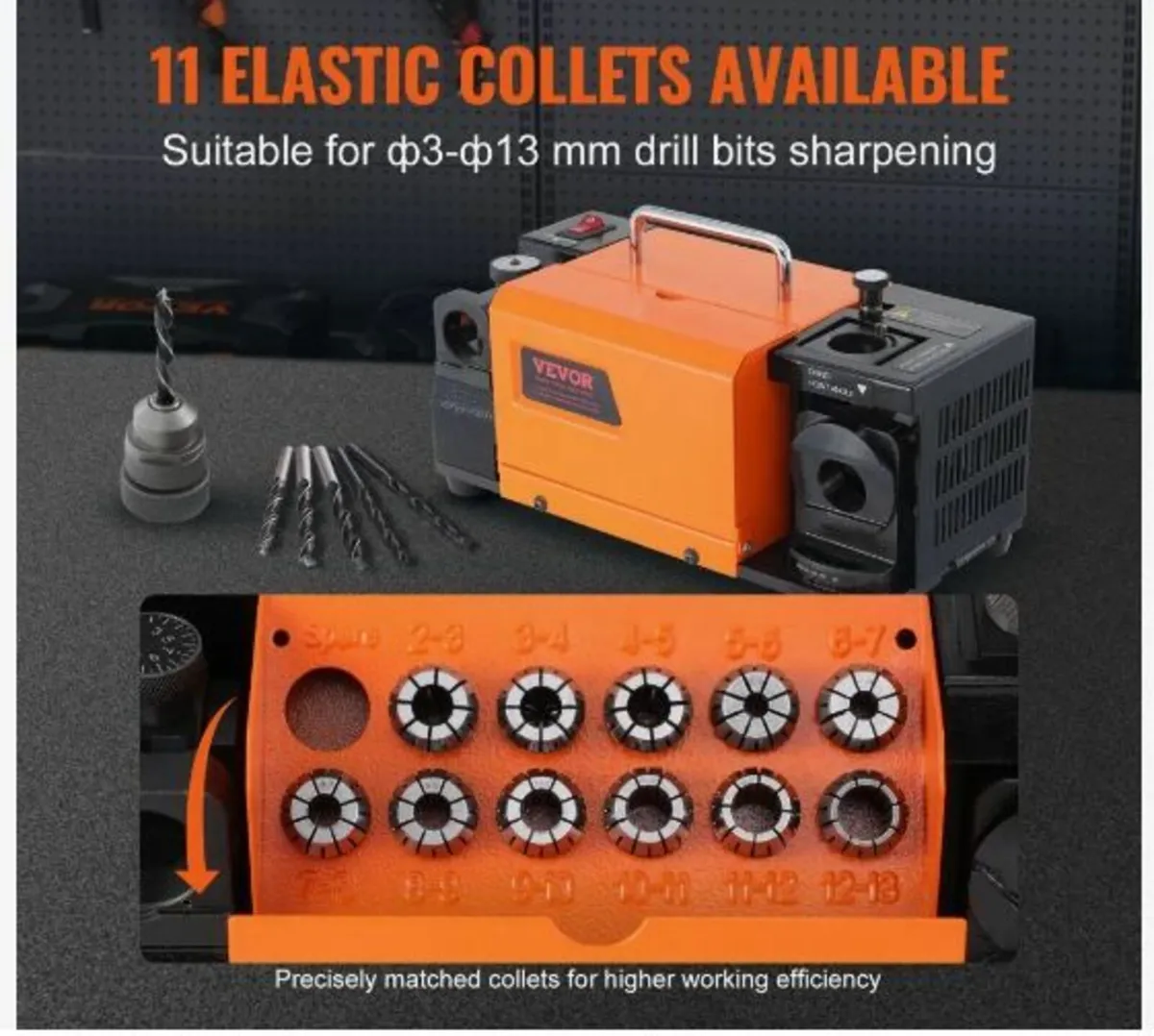 MR-13B Drill Bits Sharpener 3-13mm Bits Grinder - Image 2