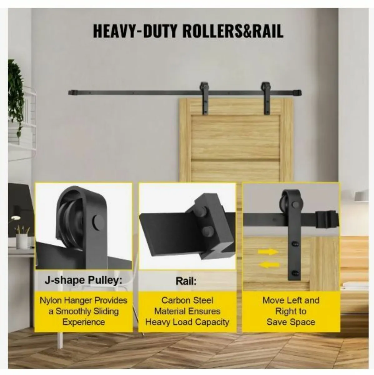 Sliding Barn Door Hardware Kit - Image 4