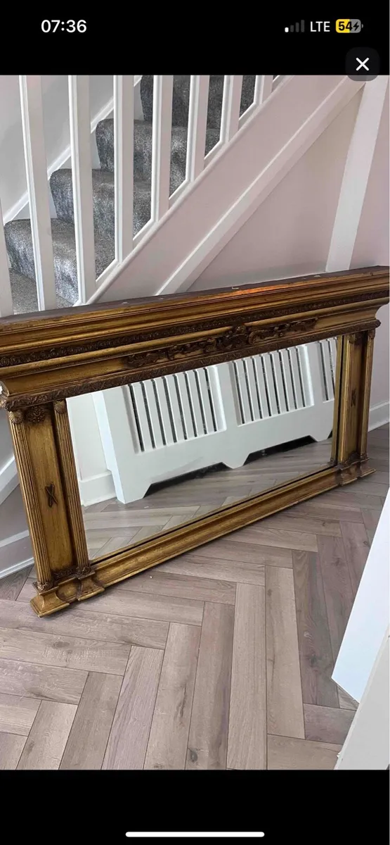 Very large antique mirror - Image 1