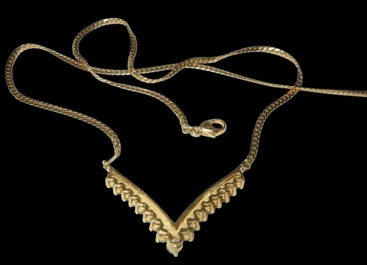 Vintage 18ct Gold & Diamond Necklace - Image 4
