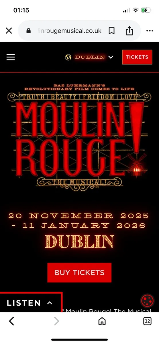 Bord Gáis Moulin Rouge Saturday 2nd December 25