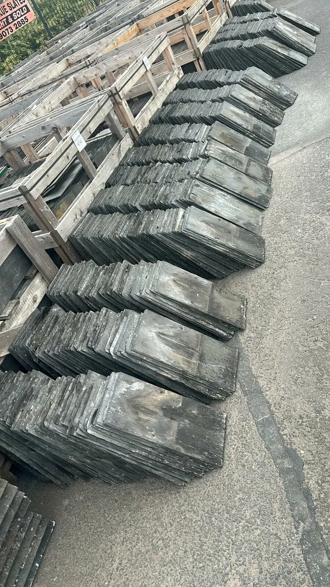 20,000 Bangor slates chimney pots ridge roof tiles - Image 1