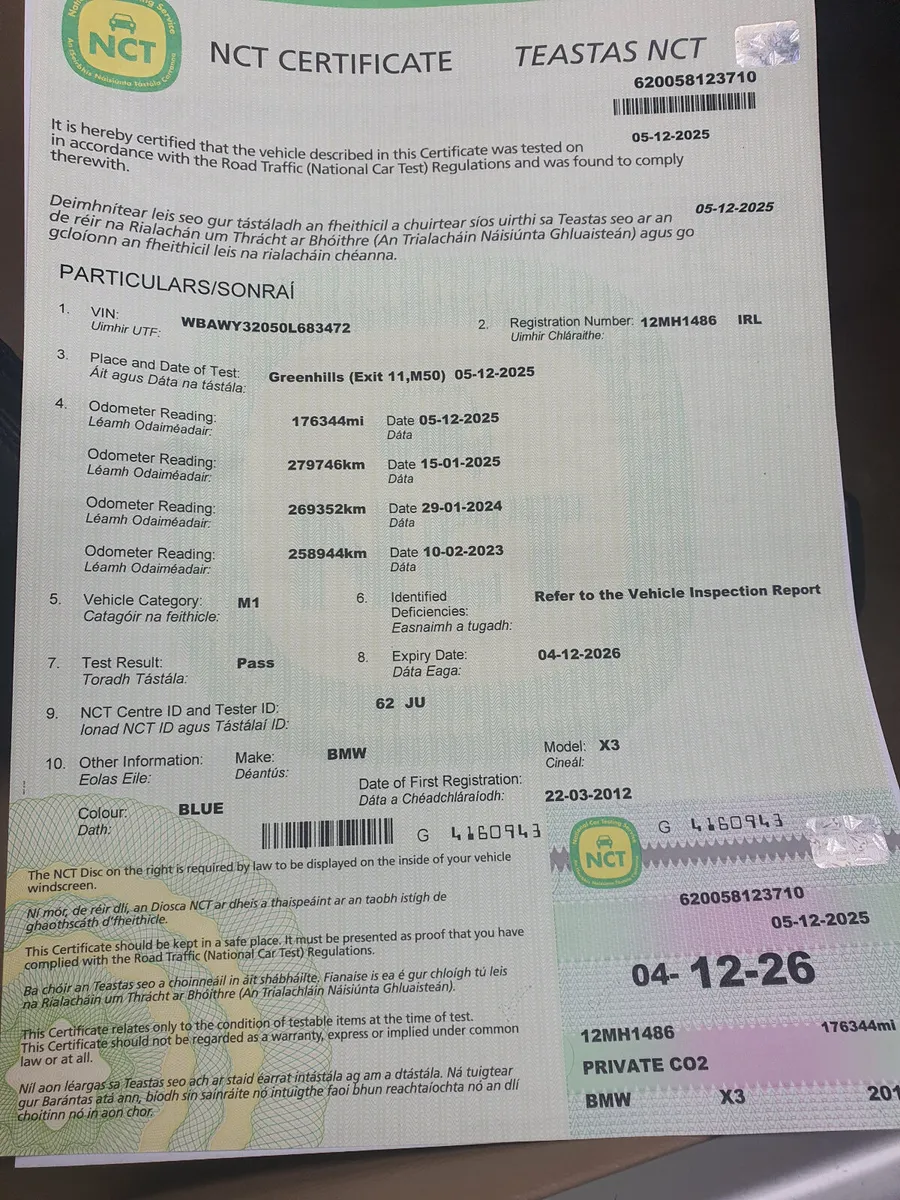 BMW X3 XDRIVE 2012 NEW NCT  LOW ROAD TAX - Image 2