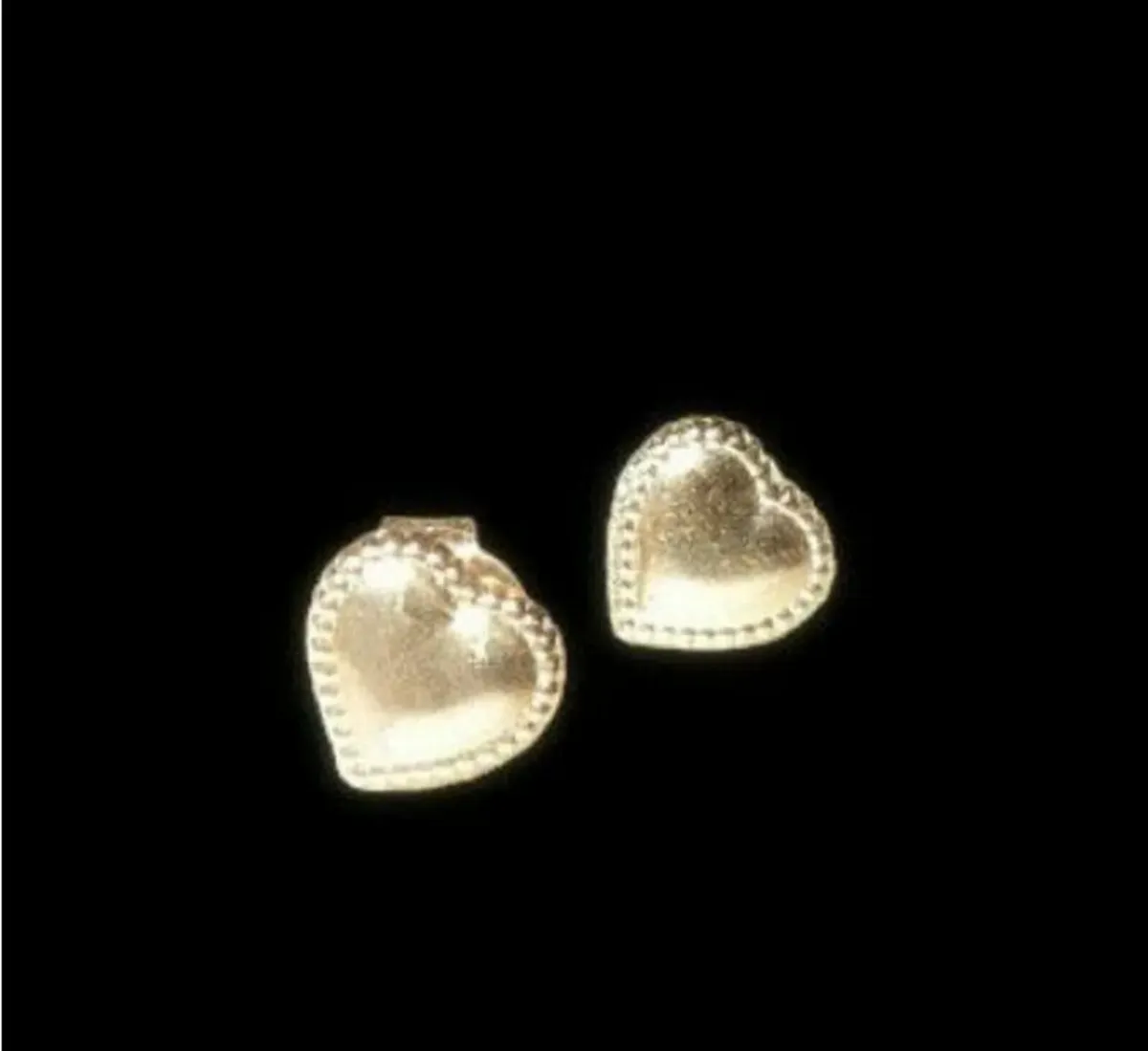 Vintage 9ct Gold Heart earrings - Image 4