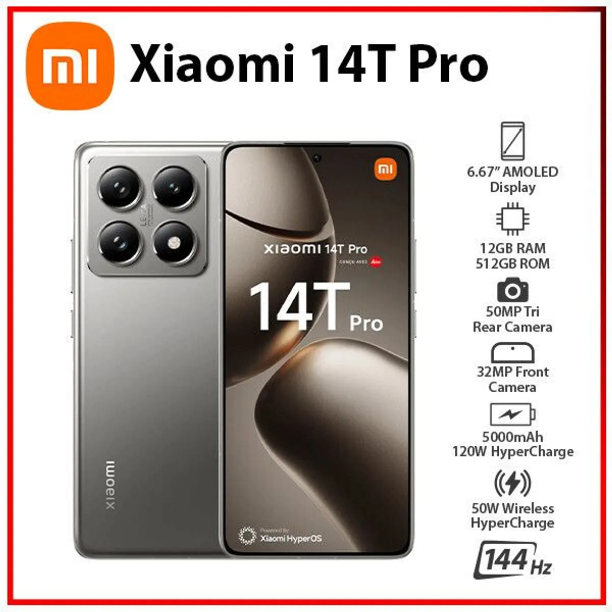 Xiaomi 14T Pro 12Gb 512GB Titan black - Image 1