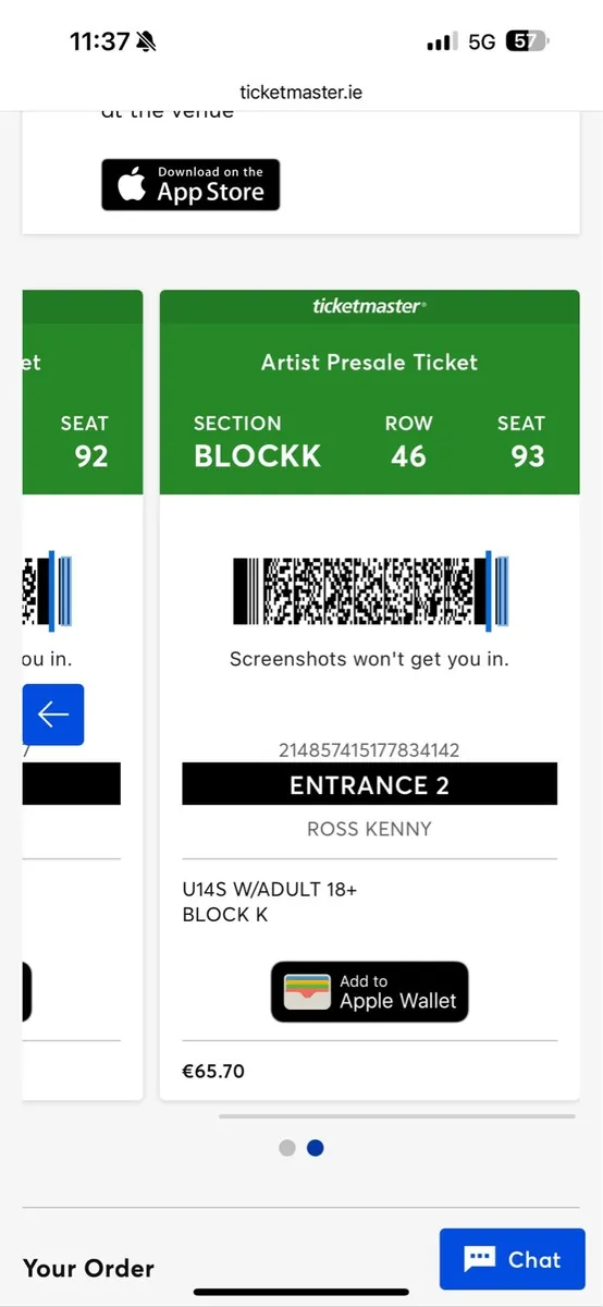 Les Miserables tickets x2 - Image 1