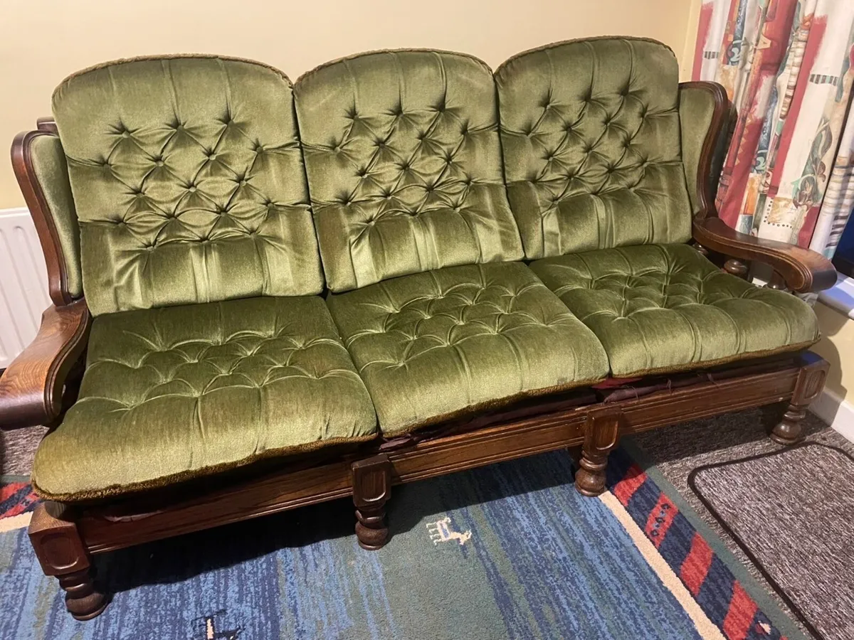 Wooden frame couch - Image 1